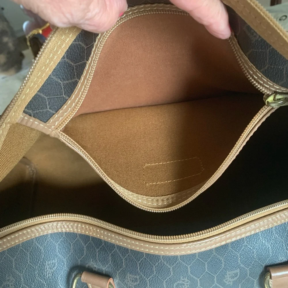 Christian Dior Black & Brown Duffel Travel Bag